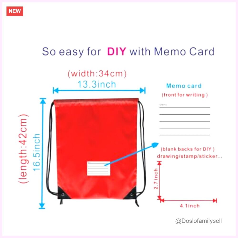 Polyester Drawstring Backpack Bulk 20 Pack Gym Sp… - image 2